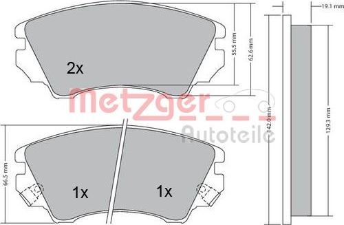 Metzger 1170221 - Bremžu uzliku kompl., Disku bremzes adetalas.lv