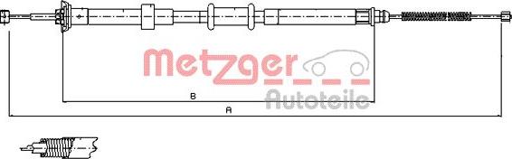 Metzger 12.0725 - Trose, Stāvbremžu sistēma adetalas.lv