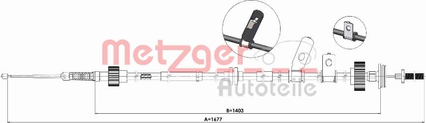 Metzger 1E.LR003 - Trose, Stāvbremžu sistēma adetalas.lv