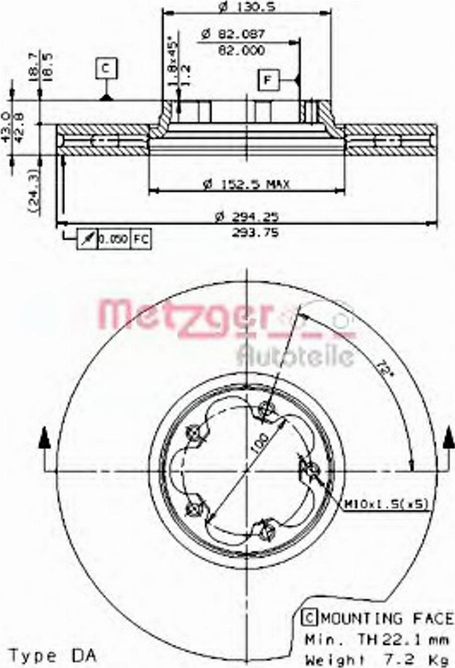 Metzger 24806 E - Bremžu diski adetalas.lv