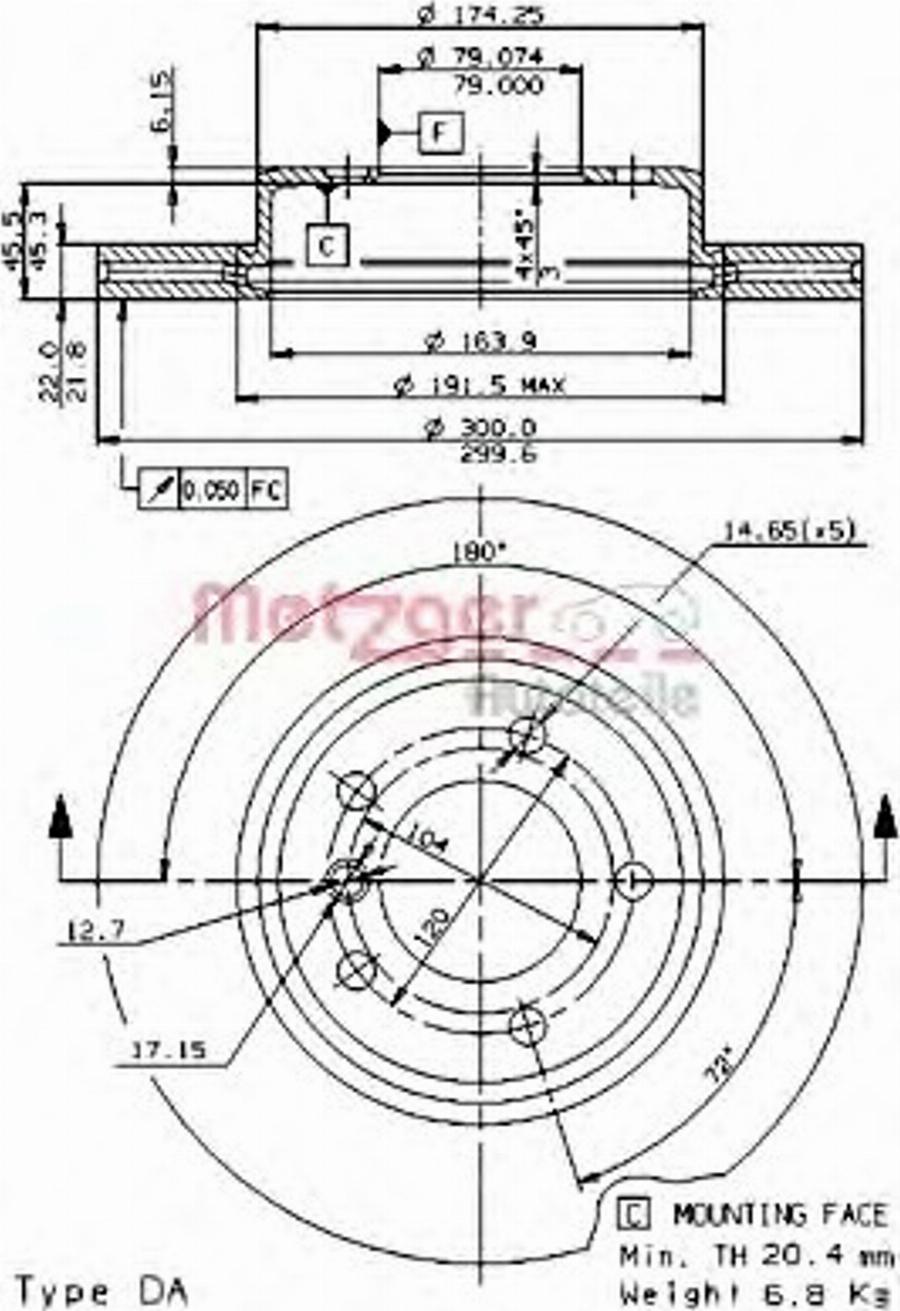 Metzger 24746V - Bremžu diski adetalas.lv