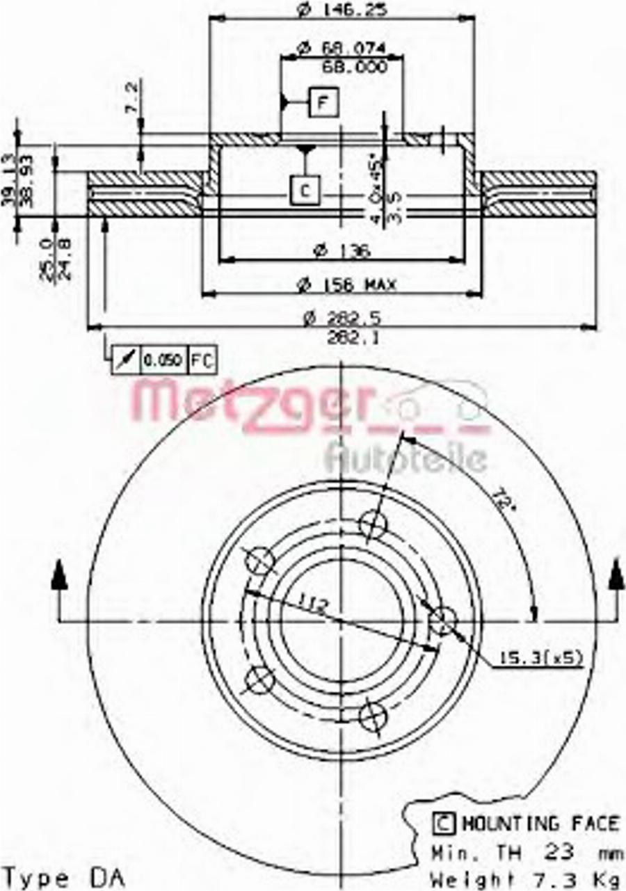 Metzger 24714 - Bremžu diski adetalas.lv