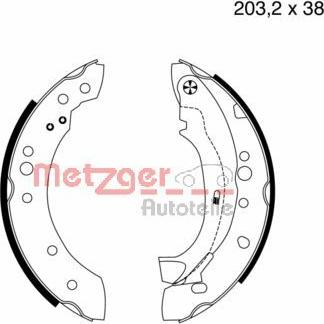 Metzger MG 961 - Bremžu loku komplekts adetalas.lv