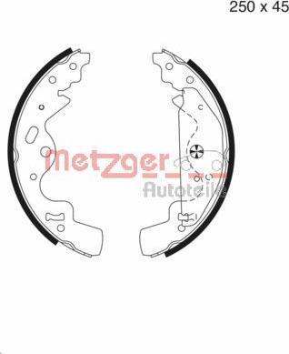 Metzger MG 986 - Bremžu loku komplekts adetalas.lv