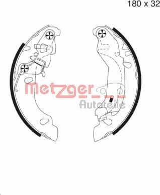 Metzger MG 980 - Bremžu loku komplekts adetalas.lv