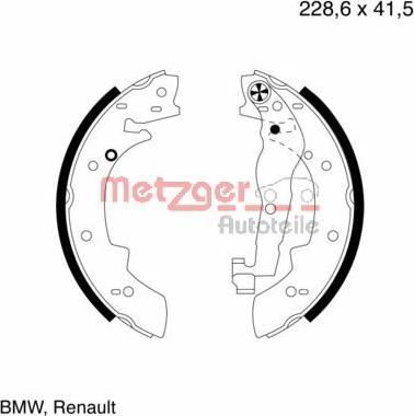 Metzger MG 400 - Bremžu loku komplekts adetalas.lv