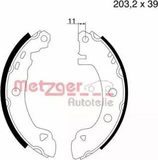 Metzger MG 654 - Bremžu loku komplekts adetalas.lv