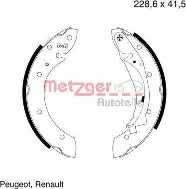 Metzger MG 634 - Bremžu loku komplekts adetalas.lv