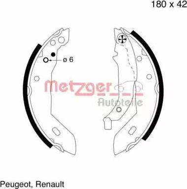 Metzger MG 392 - Bremžu loku komplekts adetalas.lv