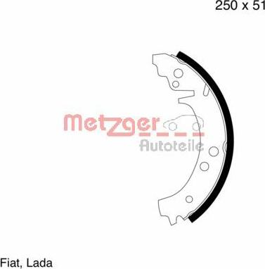 Metzger MG 351 - Bremžu loku komplekts adetalas.lv