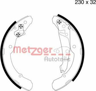 Metzger MG 705 - Bremžu loku komplekts adetalas.lv