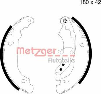 Metzger MG 715 - Bremžu loku komplekts adetalas.lv