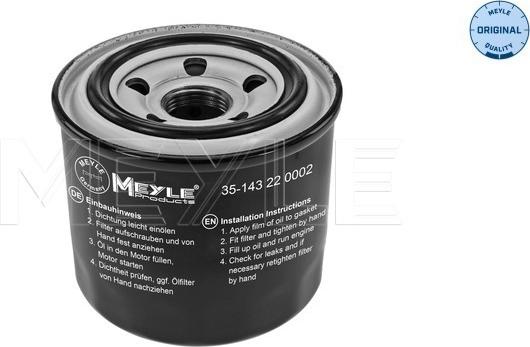 Meyle 35-14 322 0002 - Eļļas filtrs adetalas.lv