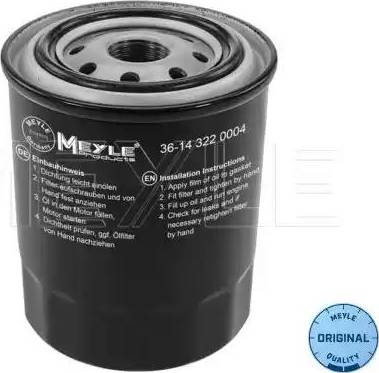 Meyle 36-14 322 0004 - Eļļas filtrs adetalas.lv