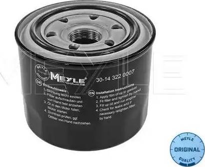 Meyle 30-14 322 0007 - Eļļas filtrs adetalas.lv