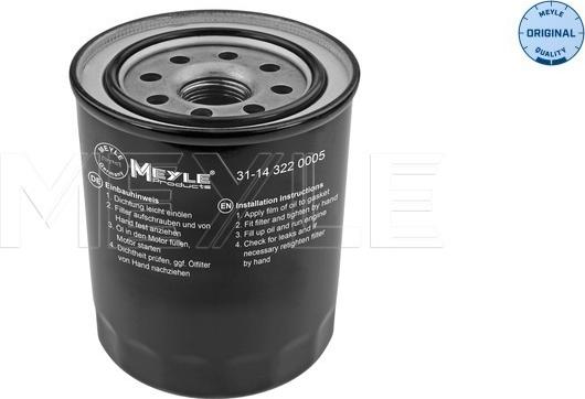 Meyle 31-14 322 0005 - Eļļas filtrs adetalas.lv