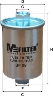 Mfilter BF 09 - Degvielas filtrs adetalas.lv