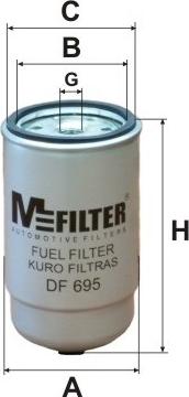 Mfilter DF 695 - Degvielas filtrs adetalas.lv