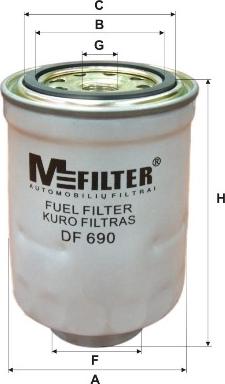 Mfilter DF 690 - Degvielas filtrs adetalas.lv