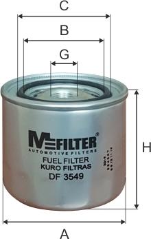 Mfilter DF 3549 - Degvielas filtrs adetalas.lv