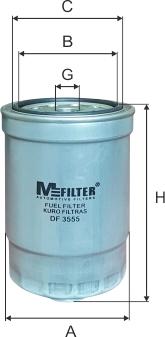 Mfilter DF 3555 - Degvielas filtrs adetalas.lv