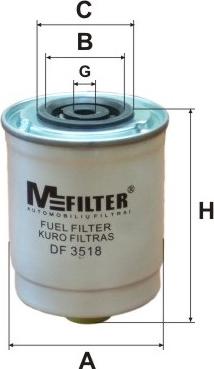 Mfilter DF 3518 - Degvielas filtrs adetalas.lv