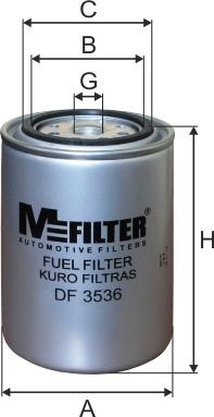 Mfilter DF 3536 - Degvielas filtrs adetalas.lv