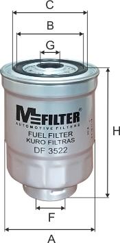 Mfilter DF 3522 - Degvielas filtrs adetalas.lv