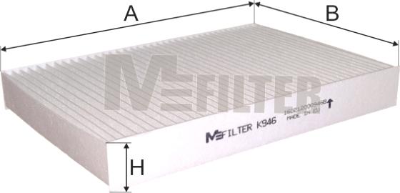 Mfilter K 946 - Filtrs, Salona telpas gaiss adetalas.lv