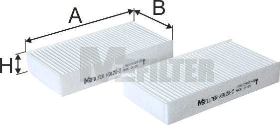 Mfilter K 9120-2 - Filtrs, Salona telpas gaiss adetalas.lv