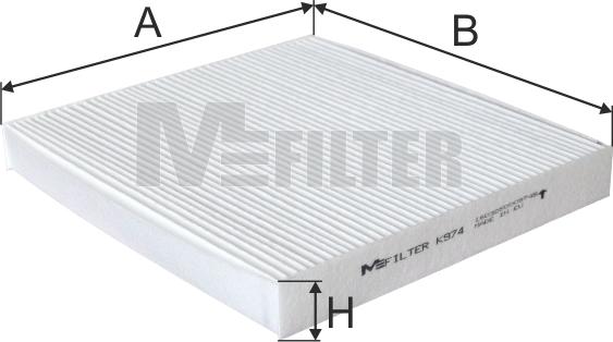 Mfilter K 974 - Filtrs, Salona telpas gaiss adetalas.lv