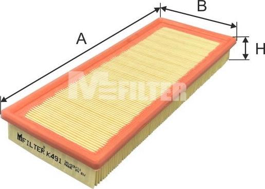 Mfilter K 491 - Gaisa filtrs adetalas.lv