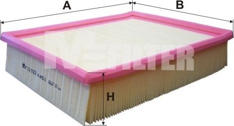 Mfilter K 451 - Gaisa filtrs adetalas.lv