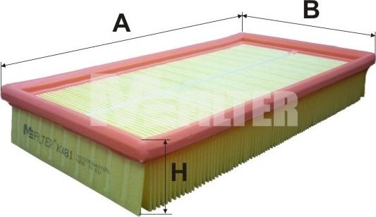 Mfilter K 481 - Gaisa filtrs adetalas.lv