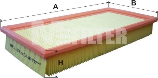 Mfilter K 434 - Gaisa filtrs adetalas.lv