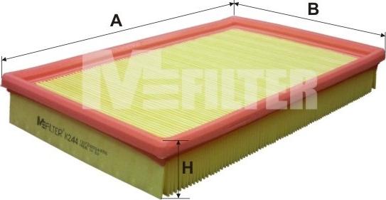 Mfilter K 244 - Gaisa filtrs adetalas.lv