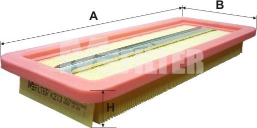 Mfilter K 213 - Gaisa filtrs adetalas.lv