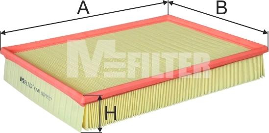 Mfilter K 747 - Gaisa filtrs adetalas.lv