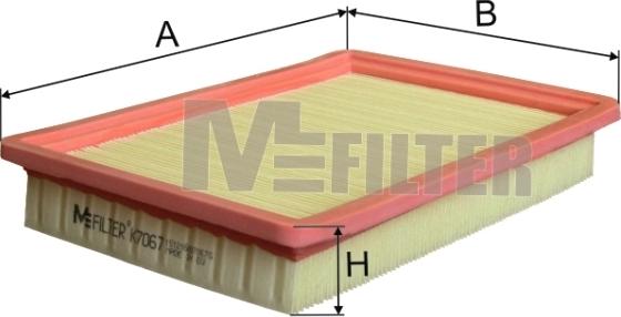 Mfilter K 7067 - Gaisa filtrs adetalas.lv