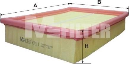 Mfilter K 7011 - Gaisa filtrs adetalas.lv