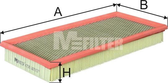 Mfilter K 739 - Gaisa filtrs adetalas.lv