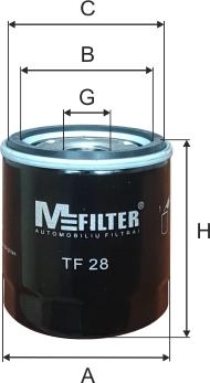 Mfilter TF 28 - Eļļas filtrs adetalas.lv