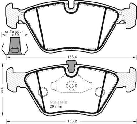 BOSCH 0 986 AB4 682 - Bremžu uzliku kompl., Disku bremzes adetalas.lv