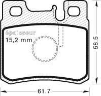 Mercedes-Benz N0014200220 - Bremžu uzliku kompl., Disku bremzes adetalas.lv