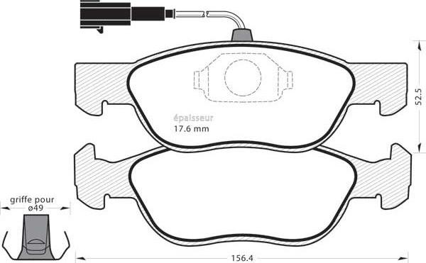 Lucas Electrical GDB1387 - Bremžu uzliku kompl., Disku bremzes adetalas.lv