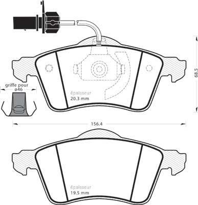 R Brake SKBP-0010235 - Bremžu uzliku kompl., Disku bremzes adetalas.lv