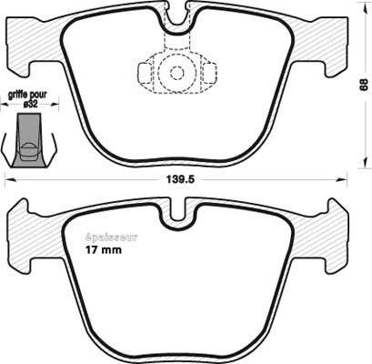 Bilstein 34 21 6 757 536 - Bremžu uzliku kompl., Disku bremzes adetalas.lv