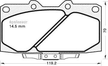 HELLA 8DB 355 035-501 - Bremžu uzliku kompl., Disku bremzes adetalas.lv