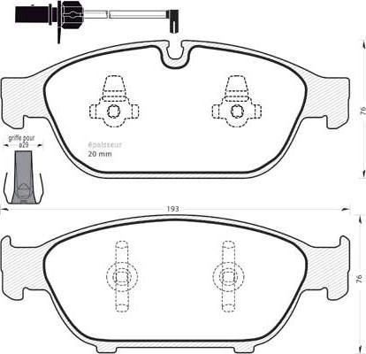 Sangsin Brake SP1694 - Bremžu uzliku kompl., Disku bremzes adetalas.lv