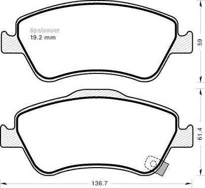 HELLA 8DB 355 034-331 - Bremžu uzliku kompl., Disku bremzes adetalas.lv